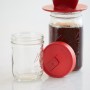 Mason Jar Drink Lid - Red